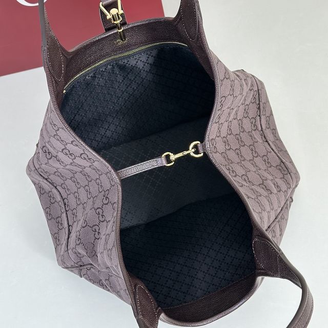 GG original canvas mercato medium tote bag 866645 dark brown