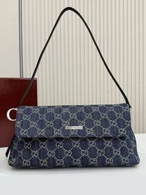 GG original denim madison medium shoulder bag 874744 blue