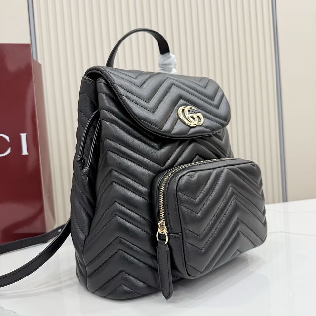 GG original lambskin marmont medium backpack 861878 black