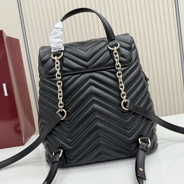 GG original lambskin marmont medium backpack 861878 black