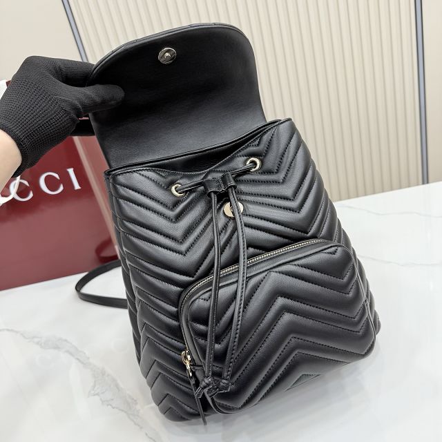 GG original lambskin marmont medium backpack 861878 black