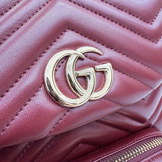GG original lambskin marmont medium backpack 861878 bordeaux