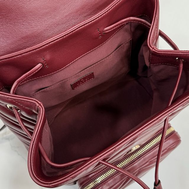 GG original lambskin marmont medium backpack 861878 bordeaux