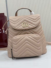 GG original lambskin marmont medium backpack 861878 pink beige