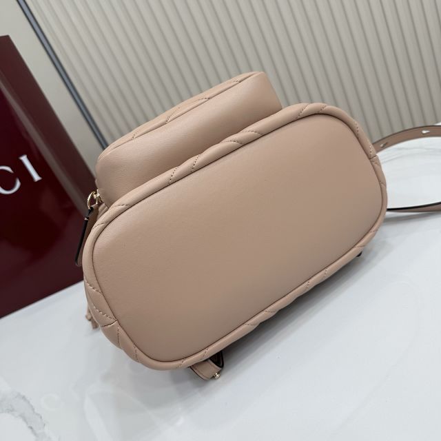 GG original lambskin marmont medium backpack 861878 pink beige