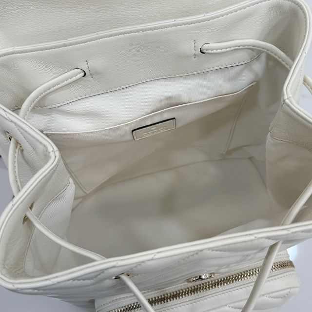 GG original lambskin marmont medium backpack 861878 white 