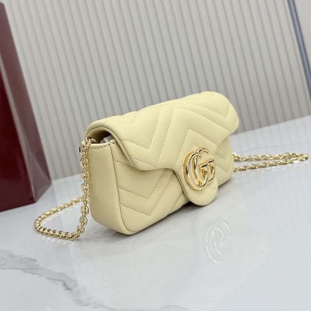 GG original lambskin marmont mini shoulder bag 841290 light yellow