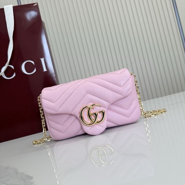 GG original lambskin marmont mini shoulder bag 841290 pink