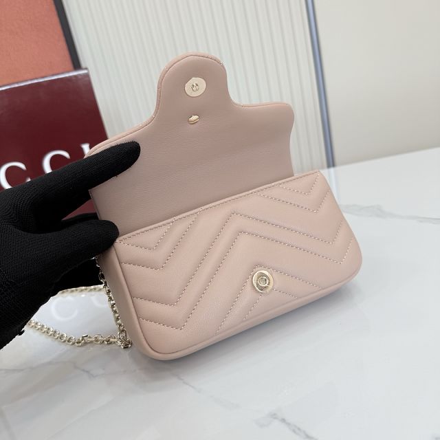 GG original lambskin marmont mini shoulder bag 841290 pink beige 