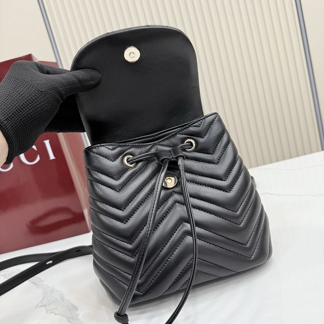 GG original lambskin marmont small backpack 855921 black