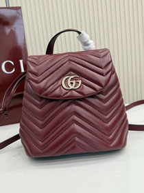 GG original lambskin marmont small backpack 855921 bordeaux