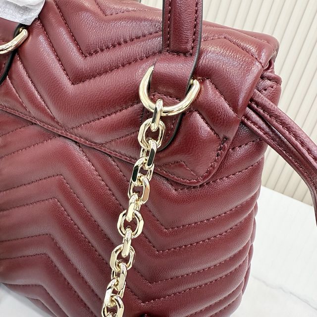 GG original lambskin marmont small backpack 855921 bordeaux