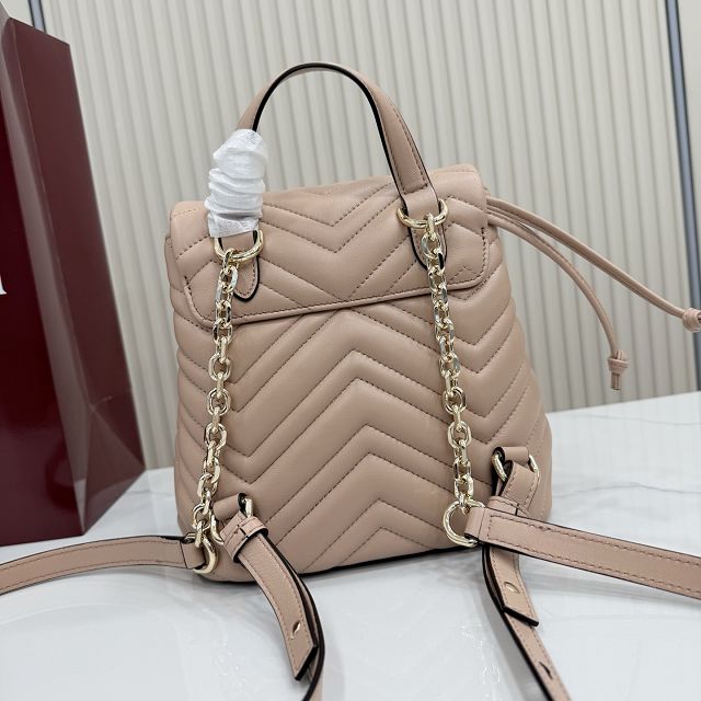 GG original lambskin marmont small backpack 855921 pink beige