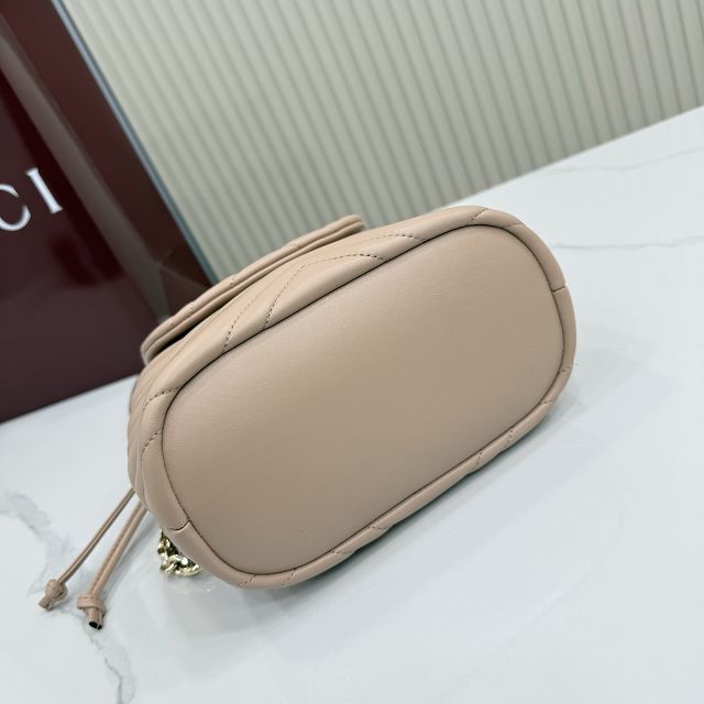 GG original lambskin marmont small backpack 855921 pink beige