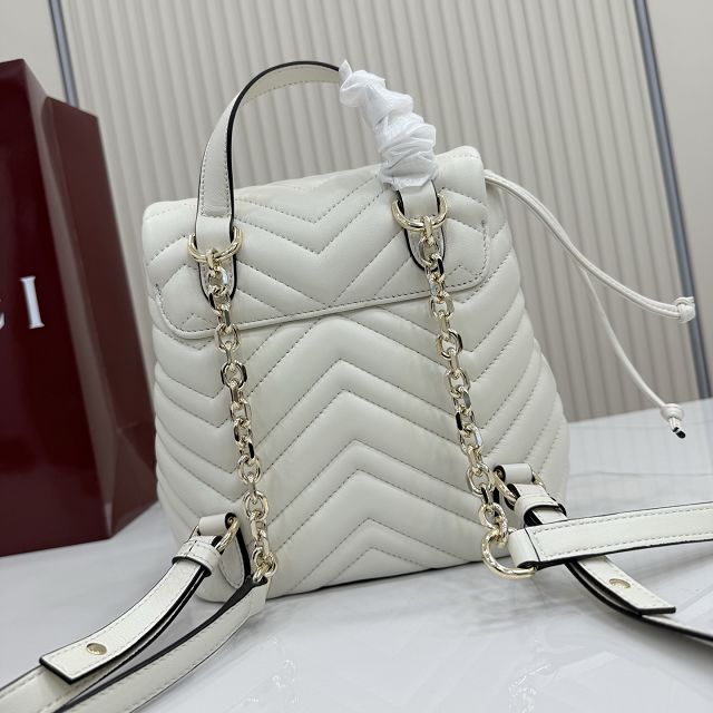 GG original lambskin marmont small backpack 855921 white