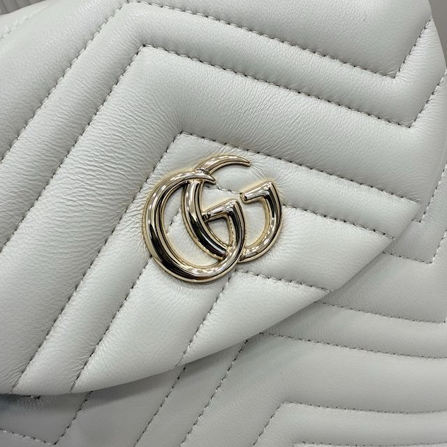 GG original lambskin marmont small backpack 855921 white