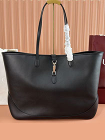 GG original calfskin jackie large tote bag 867014 black