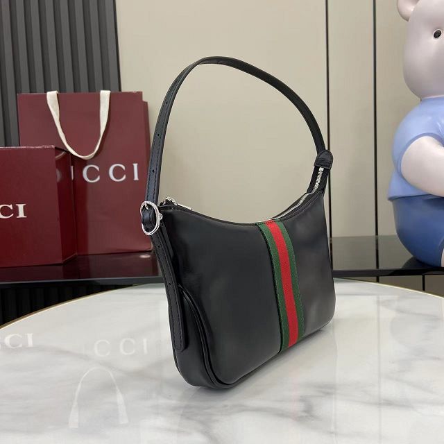 GG original calfskin lunetta small crossbody bag 863406 black