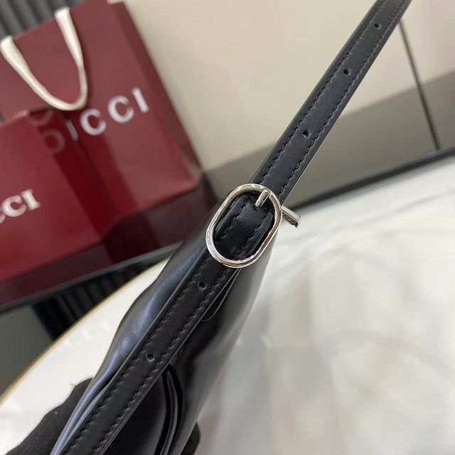GG original calfskin lunetta small crossbody bag 863406 black