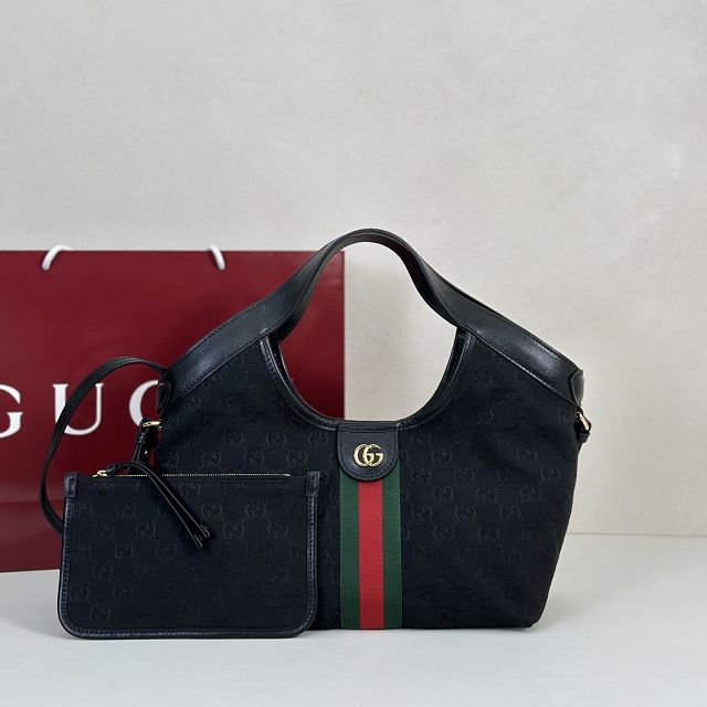 GG original canvas giglio small tote bag 860845 black 