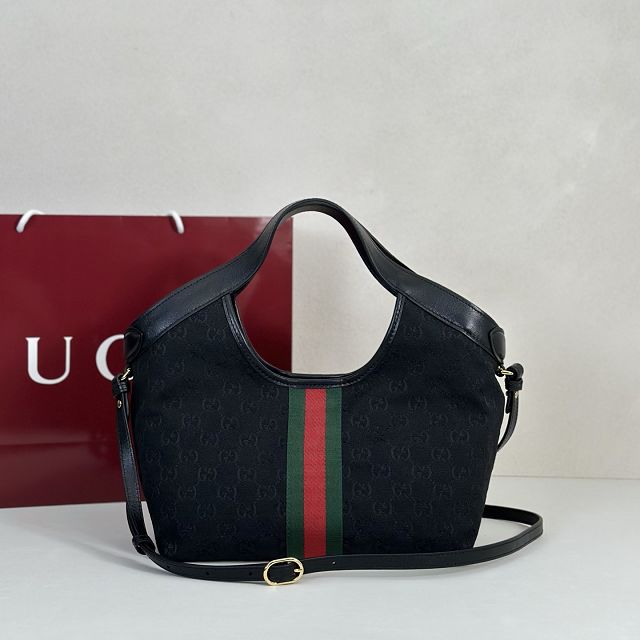 GG original canvas giglio small tote bag 860845 black 
