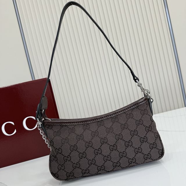 GG original canvas gossip small shoulder bag 875847 dark brown