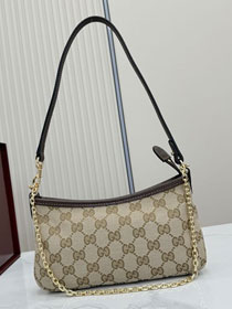 GG original canvas gossip small shoulder bag 875847 sand