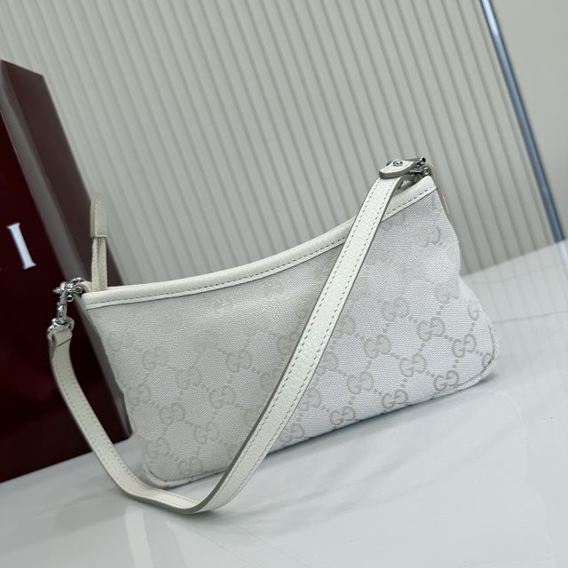 GG original canvas gossip small shoulder bag 875847 white