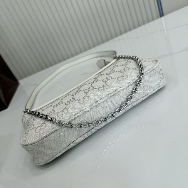 GG original canvas gossip small shoulder bag 875847 white