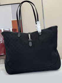 GG original canvas jackie large tote bag 867014 black