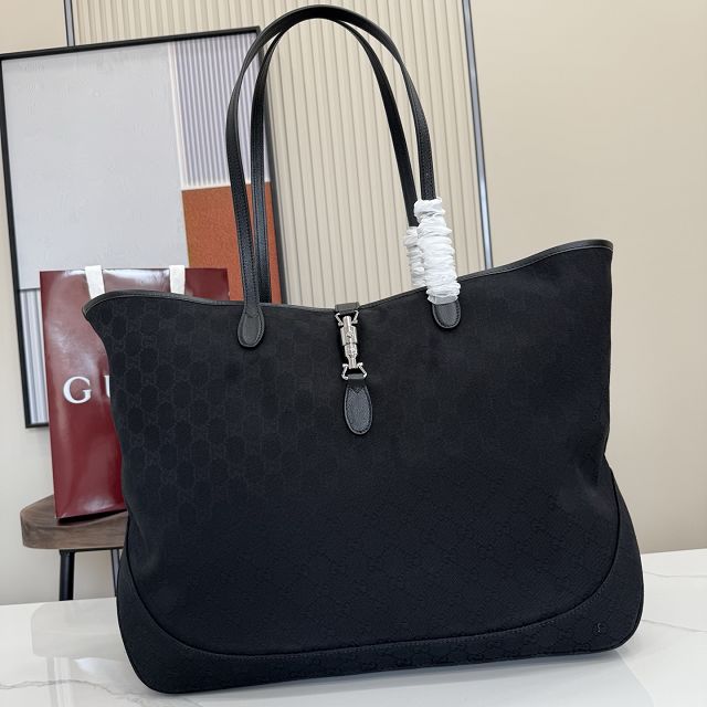 GG original canvas jackie large tote bag 867014 black