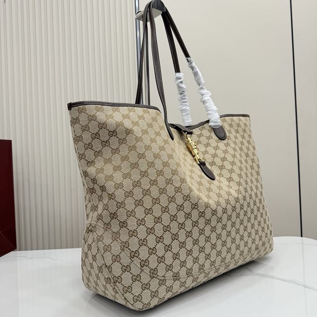 GG original canvas jackie large tote bag 867014 sand