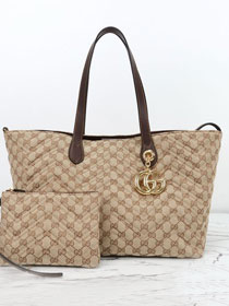 GG original canvas marmont large tote bag 855392 sand