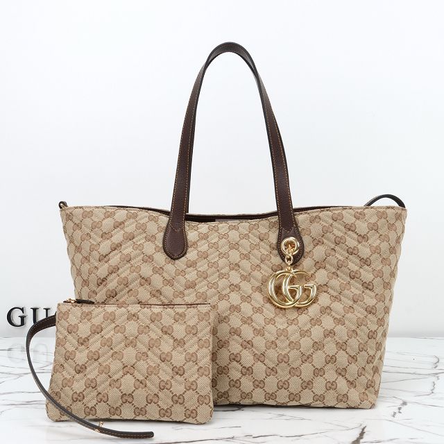 GG original canvas marmont large tote bag 855392 sand