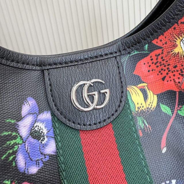 GG original fabric giglio large tote bag 853971 black