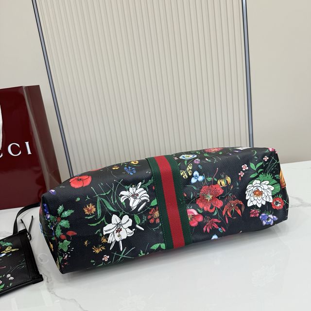 GG original fabric giglio large tote bag 853971 black