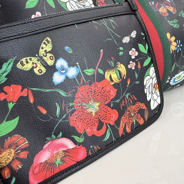 GG original fabric giglio large tote bag 853971 black