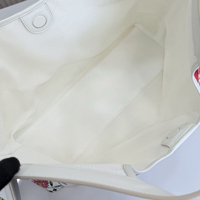 GG original fabric giglio large tote bag 853971 white