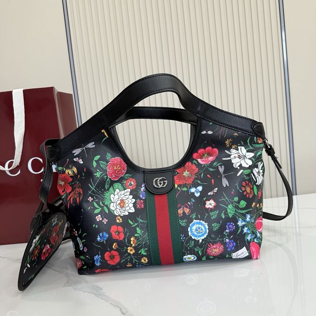 GG original fabric giglio small tote bag 860845 black