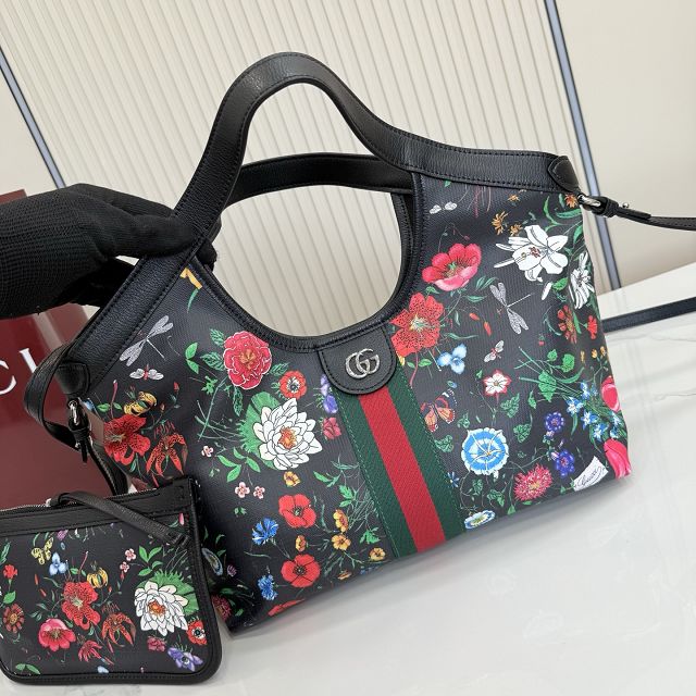 GG original fabric giglio small tote bag 860845 black