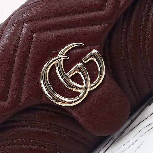 GG original lambskin marmont medium shoulder bag 837267 bordeaux