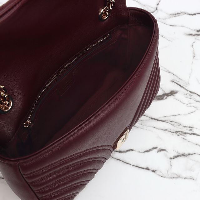 GG original lambskin marmont medium shoulder bag 837267 bordeaux