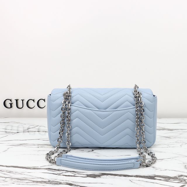 GG original lambskin marmont medium shoulder bag 837267 light blue