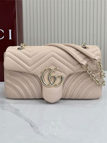 GG original lambskin marmont medium shoulder bag 837267 light pink
