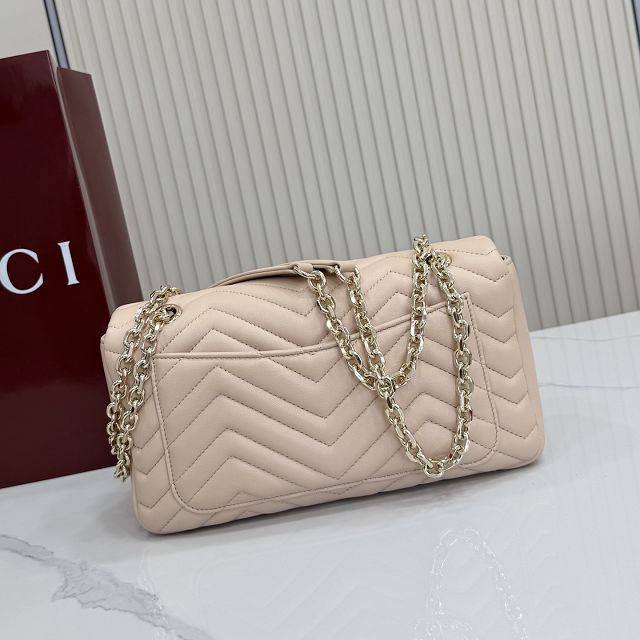 GG original lambskin marmont medium shoulder bag 837267 light pink