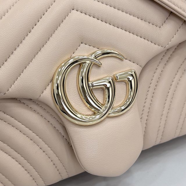 GG original lambskin marmont medium shoulder bag 837267 light pink