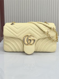 GG original lambskin marmont medium shoulder bag 837267 light yellow