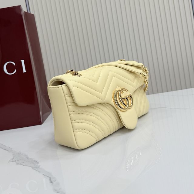 GG original lambskin marmont medium shoulder bag 837267 light yellow
