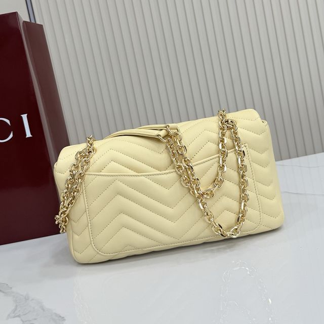 GG original lambskin marmont medium shoulder bag 837267 light yellow