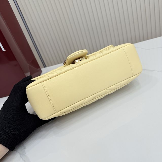 GG original lambskin marmont medium shoulder bag 837267 light yellow